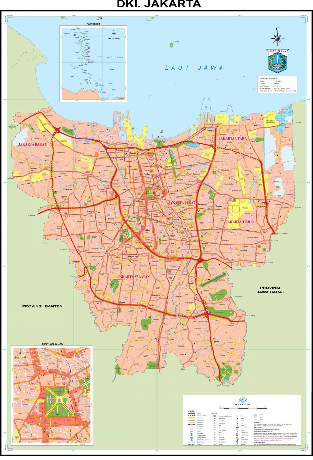 централна Џакарта мапи