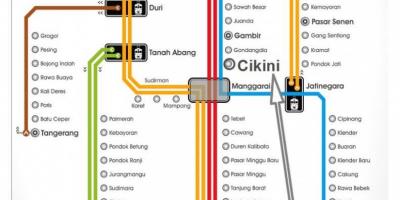 Карта железничке станице Џакарта 
