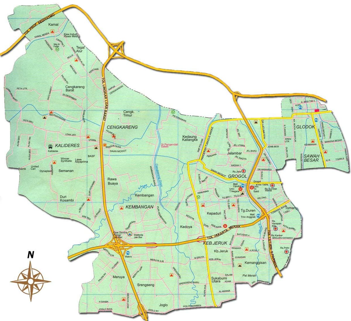 карта Монас
