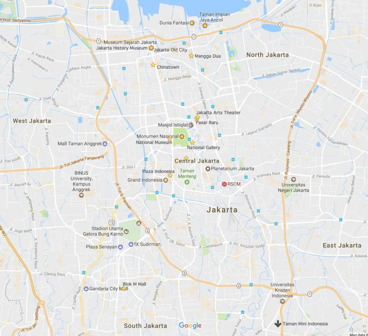 карта Џакарта Цхинатовн