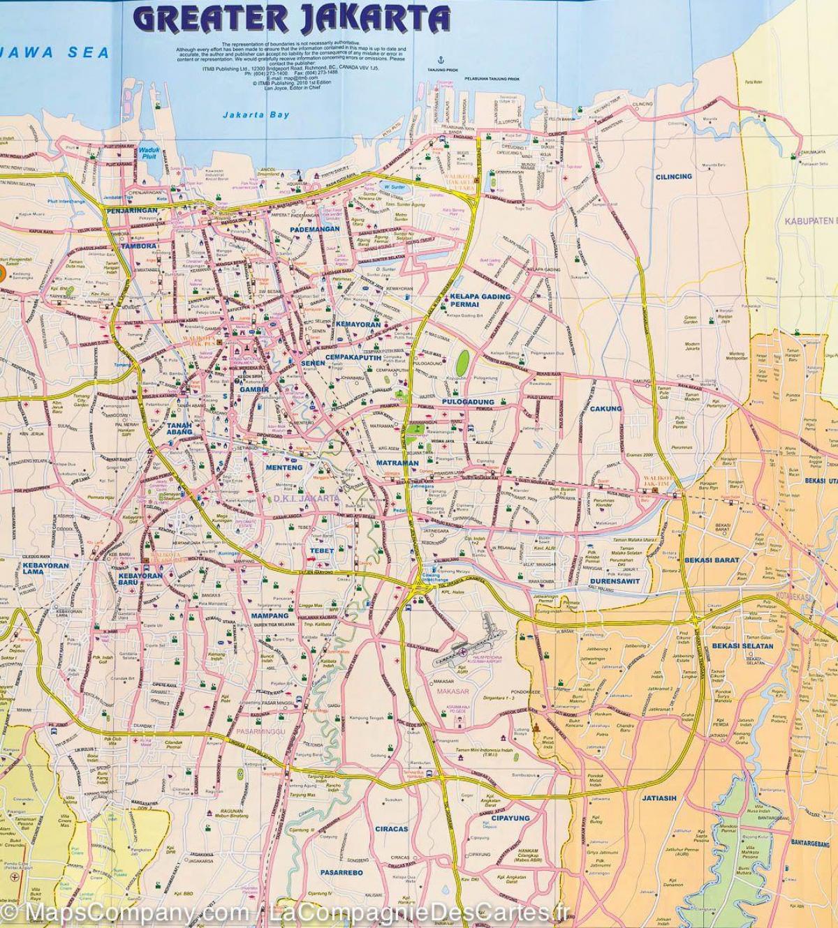 карта Џакарта улица