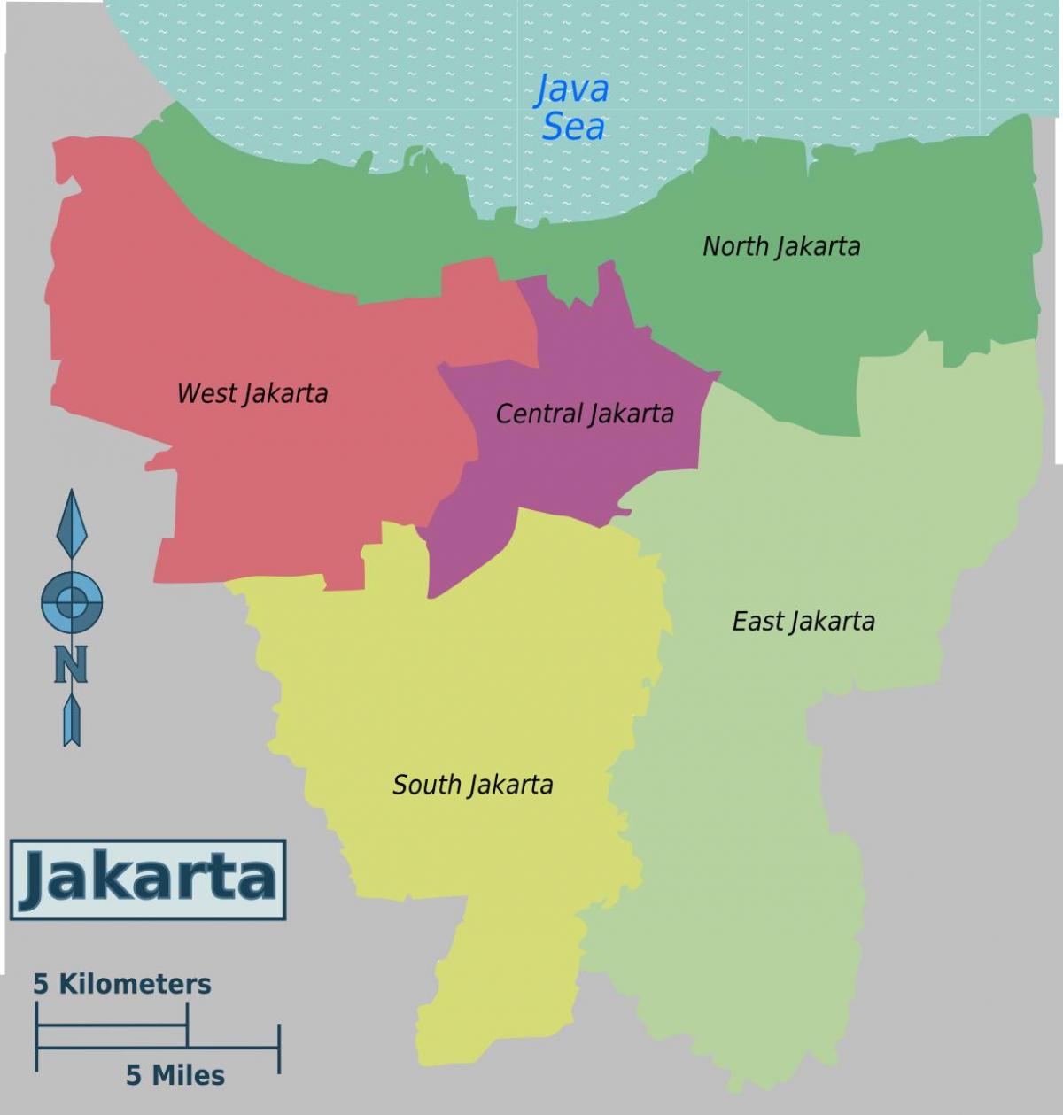 главни град Индонезији на мапи