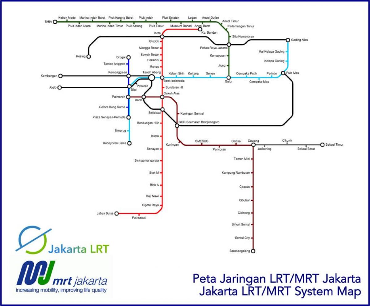 Џакарта ЛРТ мапи