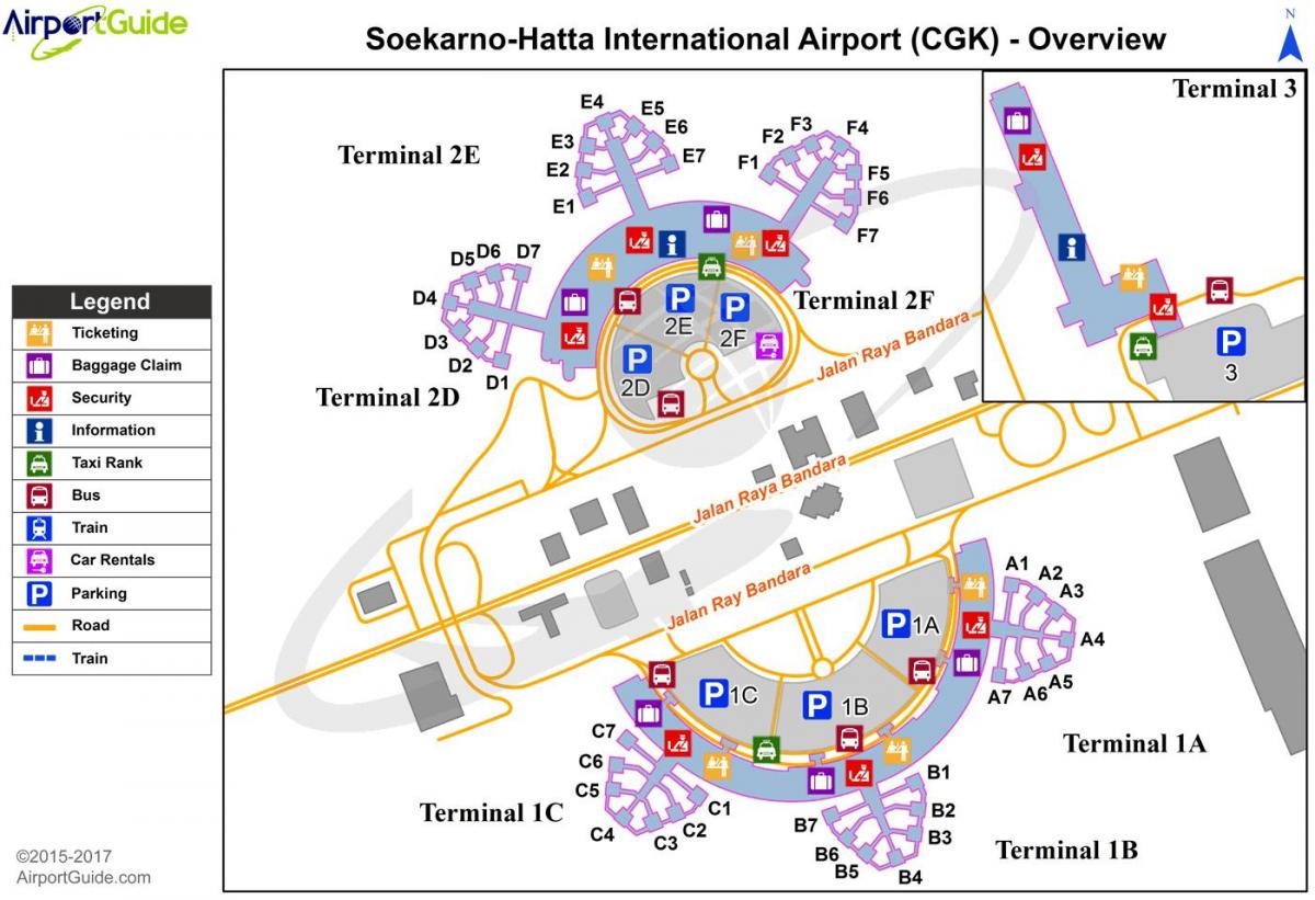 међународног аеродрома Сукарно-Хатта мапи