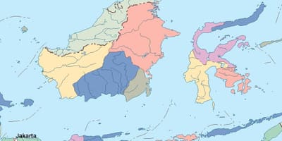 Карта Џакарта картица вецтор 