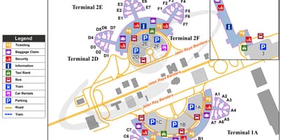 Међународног аеродрома Сукарно-Хатта мапи