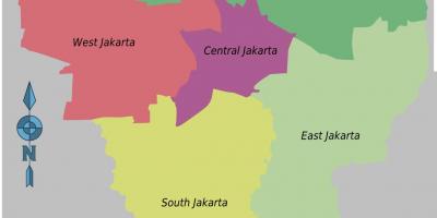 Главни град Индонезији на мапи